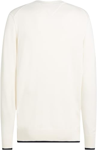 Tommy Hilfiger Herren Pullover Graphic Cotton Rundhalsausschnitt, Elfenbein (Ivory Petal), XXXL – Ansicht 6