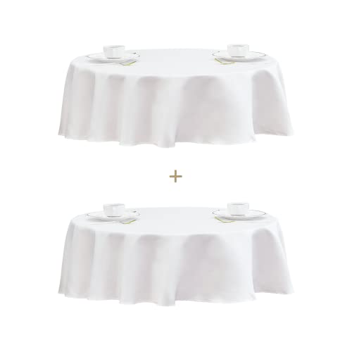 BALCONY & FALCON テーブルクロス 撥水 北欧 無地 サテン円形直径120cm 2枚