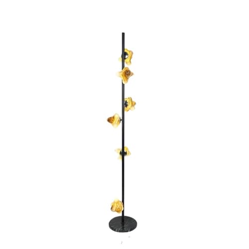 FZL02068LM Lampara de Pie Seis lámparas de pie cristal dorado junto al sofá en la sala estar y mesa hierro negro a cama el dormitorio Floor Lamp
