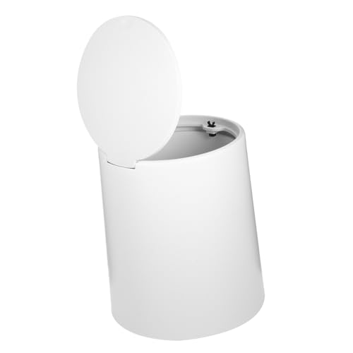 OFFSCH Kompakt Avfallshanterare Med Lock Multifunktionell Soptunna För Hemmet Kontor Och Kök Modern Gråvit Design Enkel Tryckfunktion För Vardagsrum Badrum Och Sovrum