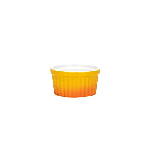 Pie Dish Deep Dish Pie Pan Ceramic Apple Pie Dish MDZF SWEETHOME Gradients Ceramic Cake Mould Baking Tray Set Pudding Mould Kitchen Oven Round Bakeware Pan With Lid Soup Bow (4inch yellow)