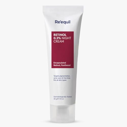 Image of RE' EQUIL 0.3% Retinol Night Cream, Improves Skin Texture, Reduces Acne, Unisex, For All Skin Types, 32G