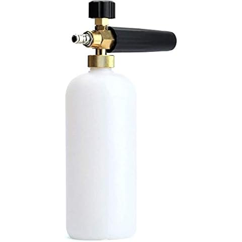 Tebery Adjustable Snow Foam Lance 1 Liter Foam Cannon Soap Dispenser Foam Pressure Washer Jet Car Wash Gun 64 mm Quick Release Cover