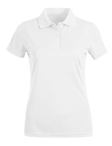 Polo de golf blanc pour femme XL MOHEEN idéal pour les parcours d'été