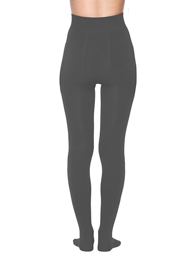 Image of Brachy Women's Warm Fur Stockings | Thermal Fleece-Lined High Waist Pantyhose | Stretch Footed Winter Leggings with Socks -(BCA FULLFURJEGQ1-P)