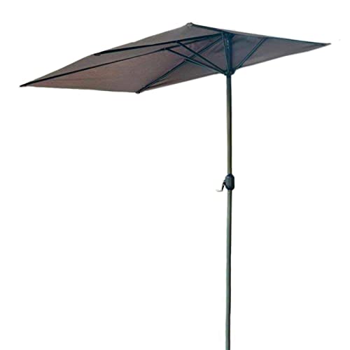 Sombrillas para jardín de 1.2m beige CLSDRZC con 5 varillas para terraza exterior de 2.5x1.2m