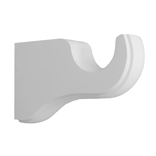 Lumi Wood Curtain Rod Bracket For 1-3/8 In. Pole (2-Pack), Single Bracket (White) #TOP1