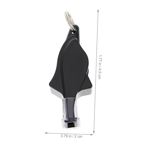 Silbato deportivo portátil de acero inoxidable negro miniatura 2