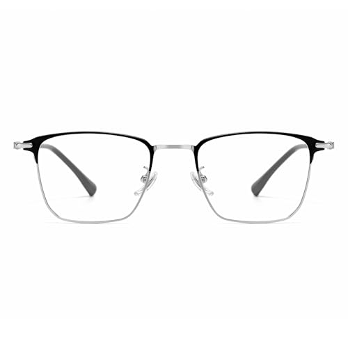 Image of Cyxus Men Blue Light Blocking Glasses Half Rimless Computer Gaming Glasses