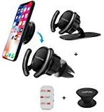 Clip Car Mount Compatible Car Users - LoyaForba 360° Rotation Air Vent Car Out Stand and Dashboard Sticker Holder for GPS Navigation Compatible with Phone MAX/X/8, Note 8/S9+