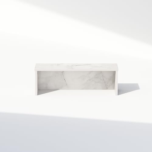 Image of Furinno Classic Desk Organizers and Accessories, 18-Inch Desk Organizer, Desktop Organizer, for Office Supplier, Office Desk Accessories, Marble White