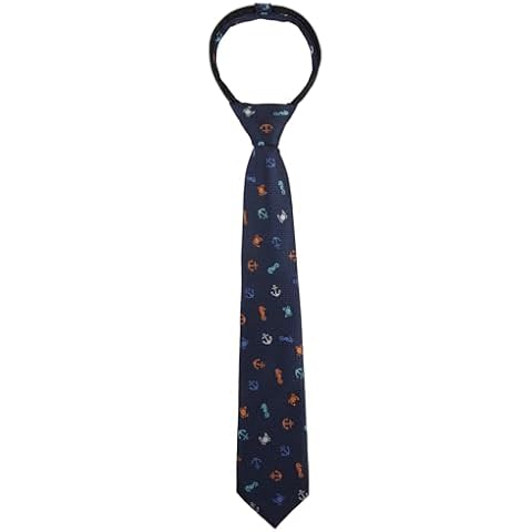 Alizeal Boys Zipper Novelty Tie Pre-tied Skinny Kids Children School Prom Party Necktie Cover