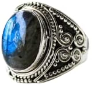 Labradorite Ring, 925 Sterling Silver Plated, Oval Stone Ring, Deep Blue Fire Ring, Designer Ring, Boho Ring, Blue Flash Ring, Statement Ring, December Birthstone Ring, Promise Ring, Best Gift Forever, Healing Ring, Attractive Ring, Blue Flash Gemstone Ring, Handmade Ring, Vintage Ring, Delicate Ring, Christmas Gifts