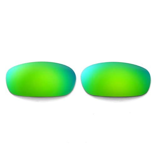 Walleva Emerald Mirror Coated Polarized Replacement Lenses for Oakley Square Wire 2.0 Sunglasses