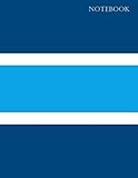  College Ruled 1-Subject Notebook: 8.5 X 11 Represent Your Favorite School Team Colors Blue Sky-Blue / Light-Blue and White