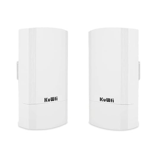 2-Pack 900Mbps Outdoor CPE Kit Indoor & Outdoor Punkt-zu-Punkt Wireless CPE Unterstützt 1KM Übertragungsentfernung Lösung für PTP, PTMP