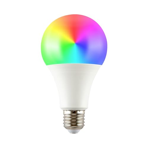 Bombilla LED Inteligente, Bombilla WiFi - Bombillas de control por voz - que cambia de color, bombillas RGB de 16 millones de colores, bombillas LED inalámbricas WiFi para el hogar, sincroniz