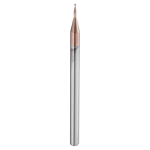 Image of HARFINGTON Ball Nose End Mill 4 Flute 0.27 inch Diameter 1 /8 inch Shank Tungsten Carbide Uncoated Spiral CNC Router Bits 0.081 inch Cutting Length Single End Ball for Carving Engraving Grinding