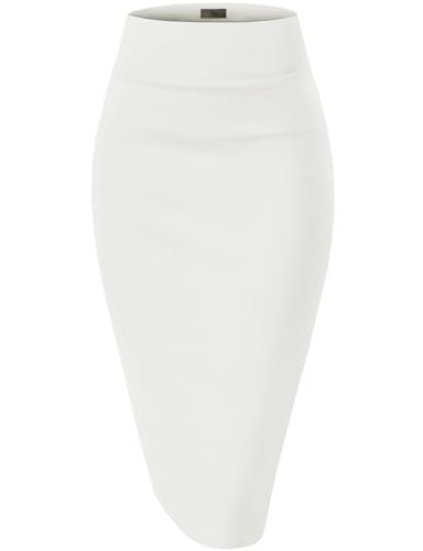 Image of Hybrid & Company Women's Scuba Pencil Skirt | Scuba stretch fabric, sleek tailored design, comfortable fit, suitable for office, meetings, and professional settings