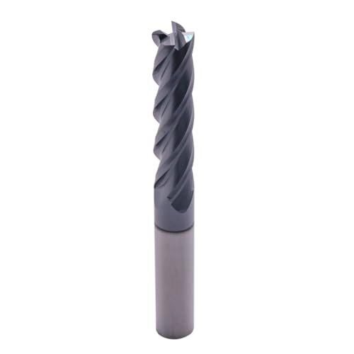 Image of 7 /16 inch 4 Flute Solid Carbide Long Square End Mill, 4 inch OAL, AlTiN Coated | 35 Helix, 7 /16 inch Cutting Dia, 7 /16 inch Shank Dia, 2 inch LOC, for Milling Alloy Steel, Carbon Steel, Cast Iron, Copper