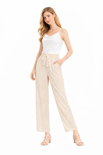 Pantalon d'été à enfiler fluide pour silhouette élancée et confort