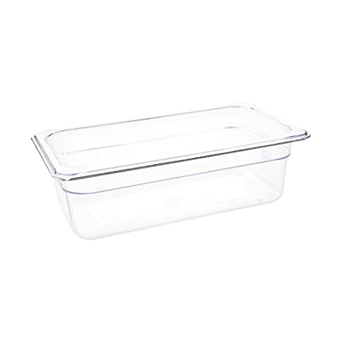 Vogue 1/3 Gastronorm Container 100mm 3.8 Litre Clear Catering Food Storage Pan