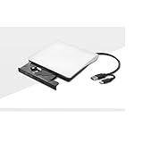 Geyaziu外付けブルーレイドライブ BD プレイヤー 再生・読み書き・書き込み対応 USB-A+USB-C (Type-C) 両対応 ポータブル設計 持ち運び簡単 Windows7-11・MAC OS 全対応 ラスター加工外装 耐久性高 パソコン汎用 外置光駆動器 データバックアップ・動画再生最適 (ホワイト)