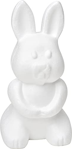 Figurine en polystyrène VBS « Lapin », env. 24 cm