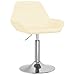 vidaXL Tabouret de Bar Crème Tissu