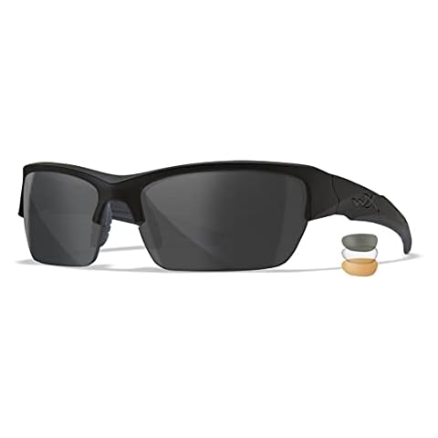 Wiley X │ Unisex │ Outdoor, Tactical Sunglasses │ Wrap Around Frame│ WX Valor 2.5│ Protective Eyewear│ Interchangeable Lenses Cover