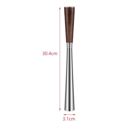 Cocktail muddler de acero inoxidable con mango de madera para mezclar frutas 3