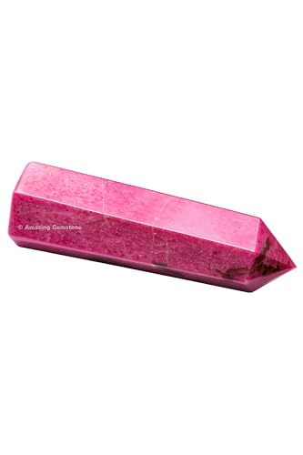 Image of Amazing Gemstone Large Rhodonite Crystal Towers ~ Natural Healing Crystal Point Obelisk for Reiki Healing and Crystal Grid (5.5 inch to 6 inch INCH)