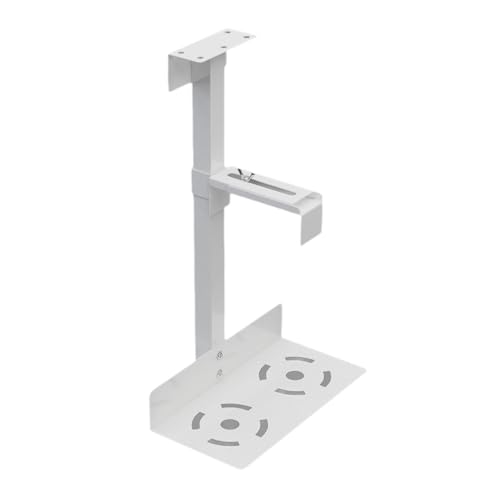 Soporte estable y flexible para torre de computadora, soporte para CPU bajo el escritorio o montaje en pared, blanco miniatura 7