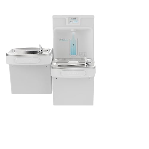 ELKAY LZSTL8WSAP-PF Enhanced Filtered Bottle Filling Station & Versatile Bi-Level ADA Cooler Refrigerated Arctic White PFOA/PFOS Reduction Drop Down Wrapper