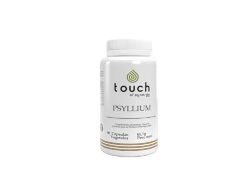 TOUCH OF SYNERGY - Psyllium 500mg - 90 Cápsulas - Fibra Soluble Natural - Regula el Tránsito Intestinal y Favorece la Salud Digestiva