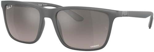 Ray-Ban RB4385 Sunglasses Bundle: RB 4385 60175J Matte Grey Grey Mirror Polar and Universal Anti-slip Silicone Leash