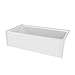 Prism 60 in. L x 36 in. W Acrylic Alcove Right-Hand Drain Bathtub, White