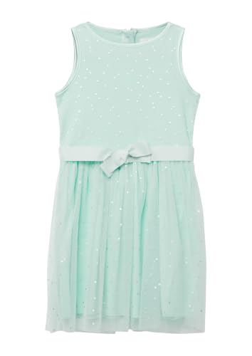 s.Oliver Junior Mädchen Kleid – gepunktet, Bindegürtel, ärmellos – Ansicht 1