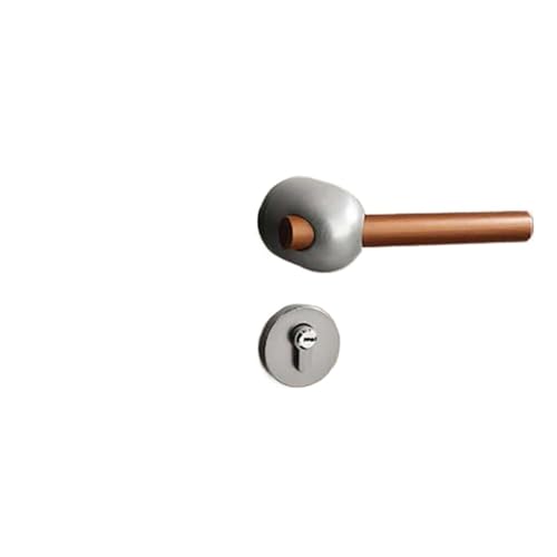 Cerradura de puerta de madera dividida con manija magnetica silenciosa 4