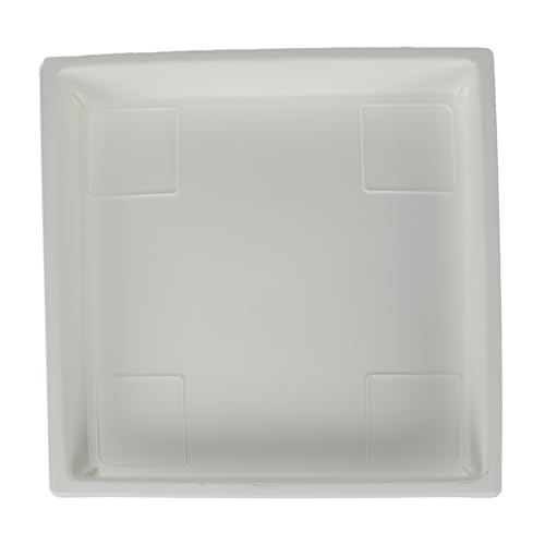 The HC Companies Quadratischer Untersetzer aus Kunststoff, 35,6 cm, für drinnen und draußen, 35,6 x 35,6 x 4,6 cm, Weiß