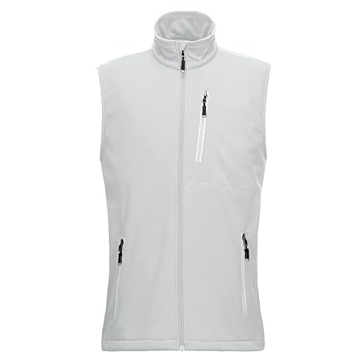 33,000ft Lightweight Softshell Vest for Men, Waterproof Windproof Running Vest, Breathable Vest Gilet Sleeveless Jacket for Cycling, Running, Hiking, Golf, Work, Ice grey, 3XL