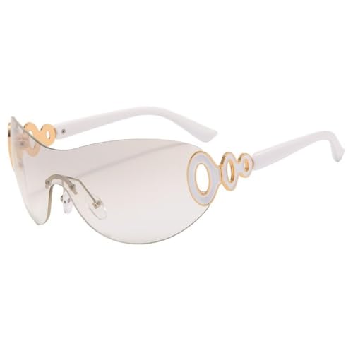 Lunettes de soleil grande monture nuances shield argentées hommes