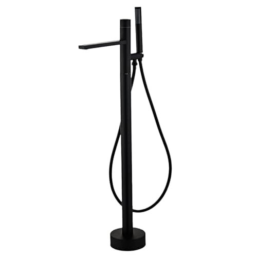 Robinet de bain sur pied noir en laiton pour remplacer une robinetterie murale