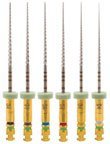 Kerr 825-4025 K3 Nickel-Titanium Rotary Endodontic File, 15-40 Assorted Size, 0.04 Taper, 25 mm Length, Assorted Color Tip (Pack of 6)