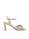 Azarey SANDALIA DORADA TACÓN FINO METALIZADA - (Talla 35)