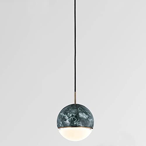 Chandelier marbre post-moderne haut de gamme suspension LED blanche luminaire de luxe pour îlot