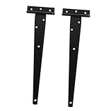 De puerta con t de zinc: ampliamente utilizada en hoteles, clubes, clubes de lujo, puertas de madera, paredes de fondo, puertas de mostrador, encimeras o mesas livianas y muchos proyectos de bricolaje, bisagras de puerta de cerca de alambre de cadena negras