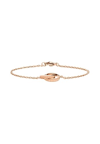 Image of Daniel Wellington Elan Unity Chain Bracelet - 316L Stainless Steel, Interlocking Double Circle Bracelet for Women & Men