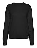 VERO MODA Damen Vmhappiness Ls Raglan Pullove Ga Boo Rep, Black, XL