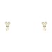 Wellingsale 14K Yellow Gold Polished Scissors Stud Earrings With Screw Back